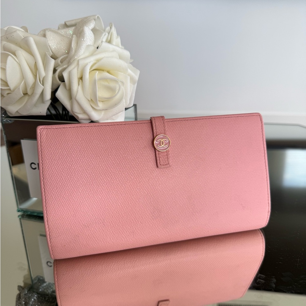 Chanel Blush Pink Caviar Long Flap Wallet